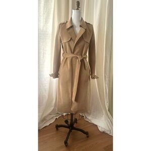 Zara Faux Suede Trench Coat